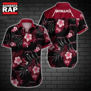 Metallica Pink Flower Tropical 2024 Hawaiian Shirt