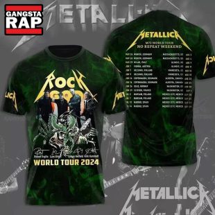 Metallica Rock God World Tour 2024 Signature T Shirt Metallica World Tour 2024 Shirt