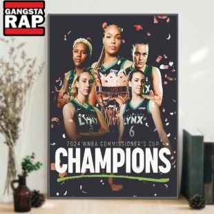 Minnesota Lynx 2024 Champions WNBA Commissioner's Cup Poster Canvas Art