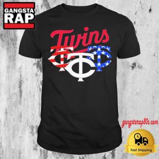 Minnesota Twins 2024 Baseball America Flag Happy 4th Of July T Shirt