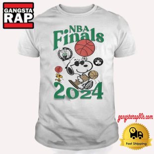 NBA Boston Celtics Snoopy Peanuts 2024 Finals T Shirt