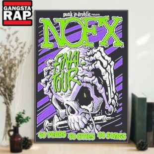 NOFX Final Shows To Include Dropkick Murphys Final 40 Years 40 Cities 40 Songs Europe 2024 Poster Canvas