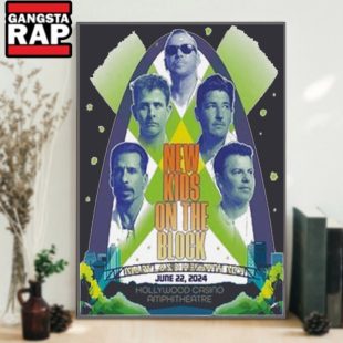 New Kids On The Block Maryland Heights Event 2024 Tour Poster Canvas Art