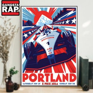 Portland E Prix June 29 30 2024 Portland International Raceway Poster Canvas Art