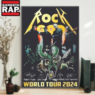 Rock God Metallica World Tour 2024 Wall Art Poster Canvas