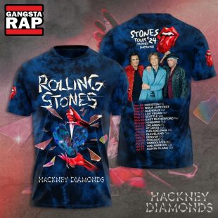 Rolling Stones Hackney Diamonds Tour 24 3D Shirt Rolling Stones Vintage Tee