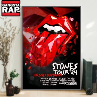 Rolling Stones Tour 24 Hackney Diamonds Wall Art Poster Canvas