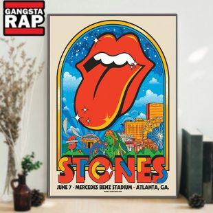 Rolling Stones Tour In Atlanta GA On June 2024 Poster Canvas Art