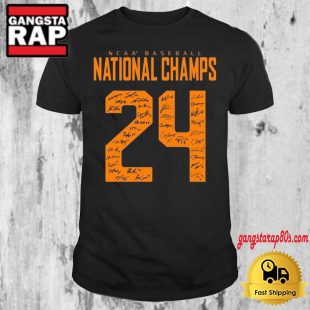 Tennessee Vols 2024 Baseball National Champions Nil Dark Mode Shirsey Signatures T Shirt