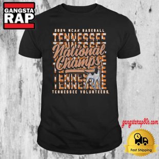 Tennessee Volunteers 2024 NCAA Men's Baseball College World Series Champions Comfort Colors Stack T Shirt