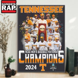 Tennessee Volunteers NCAA Baseball National Champions 2024 Poster Canvas Art