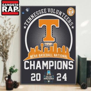 Tennessee Volunteers NCAA Mens Baseball National Champions 2024 Poster Canvas