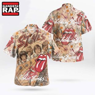 The Rolling Stones Funny Photo Member Retro 2024 Tropical Hawaiian Shirt