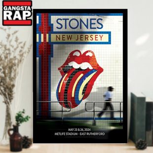 The Rolling Stones In East Rutherford NJ 2024 Tour Poster Canvas Art