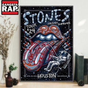 The Rolling Stones NRG Stadium 2024 Live In Houston Poster Canvas Art