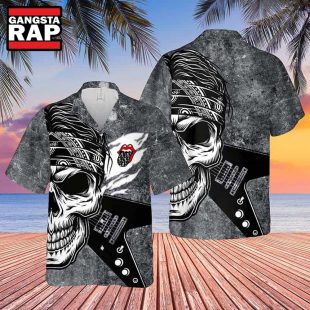 The Rolling Stones Rock N Roll Skull 2024 Summer Hawaiian Shirt