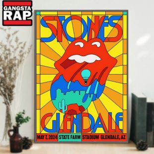 The Rolling Stones Show At The State Farm Stadium 2024 Poster Canvas Art