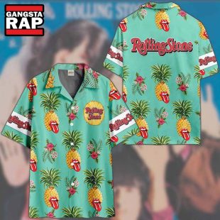 The Rolling Stones Tongue Pineapple Summer Vibe 2024 Tropical Hawaiian Shirt