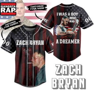 Zach Bryan I Was A Boy Who Was A Dreamer Custom Baseball Jersey Shirt