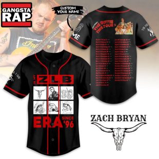 Zach Bryan The Quittin Time Tour 2024 Baseball Jersey