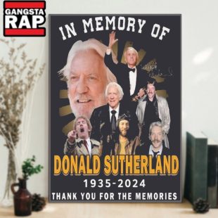 n Memory Of Donald Sutherland 1935 2024 Thank You For The Memories Signature Poster Canvas Art