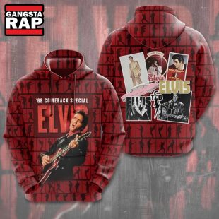 68 Comeback Special Elvis Presley All Over Print Hoodie