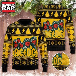 ACDC Band Funny Graphics Ugly Christmas Sweater