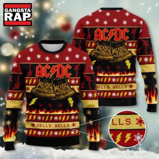 ACDC Band Hells Bells Ugly Christmas Sweater