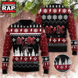 ACDC Band Music Xmas Tree Christmas Sweater