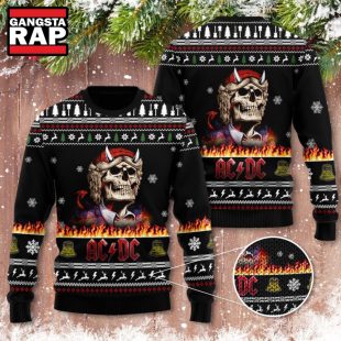 ACDC Band Special Skull Ugly Christmas Sweater