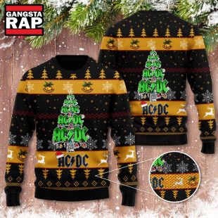 ACDC Band Xmas Tree Ugly Christmas Sweater