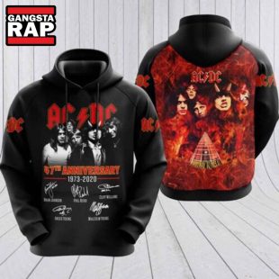 ACDC World Tour Pwr Up Tour Printed 3D Hoodie