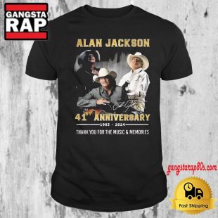Alan Jackson 41st Anniversary 1983 2024 Thank You For The Music And Memories T Shirt