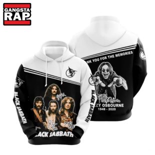 Black Sabbath Ozzy Osbourne Signature Design 3D Hoodie