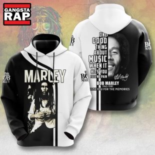 Bob Marley 1945 1981 Thank You For The Memories 3D Hoodie