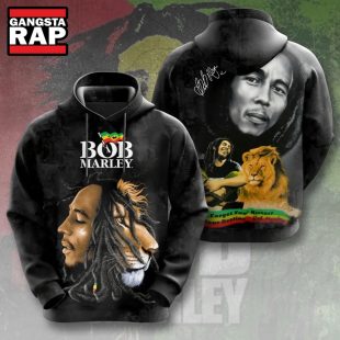 Bob Marley And Lion Music Graphics 3D Hoodie