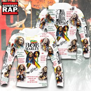 Bob Marley Graphics Design Signature Hoodie Shirt