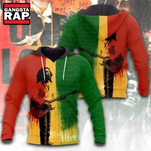 Bob Marley Guitar Music All Over Print Hoodie