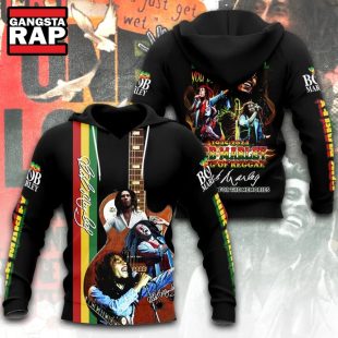 Bob Marley King Of Reggae 3D Hoodie