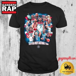 Dream Team Usa Men's National Team 2024 For The Paris Olympics T Shirt