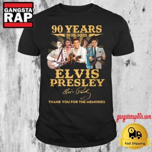 Elvis Presley 90 Years 1935 2025 Thank You For The Memories Signature T Shirt