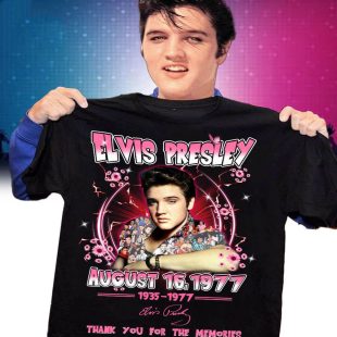 Elvis Presley August 16 1977 Thank You For The Memories Signature T Shirt