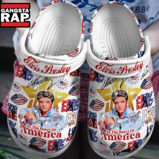 Elvis Presley In The Heart Of America Clogs Shoes