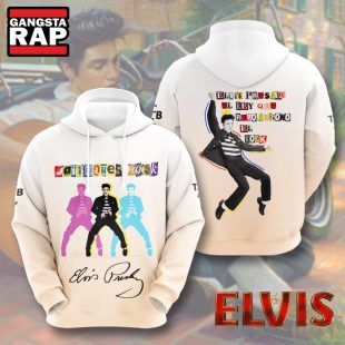 Elvis Presley Music Graphics Design White 3D Hoodie