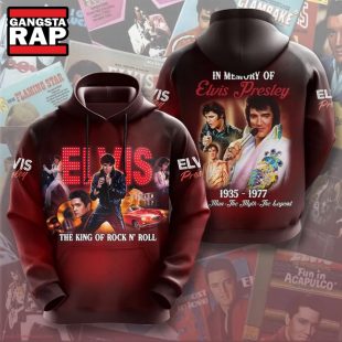 Elvis Presley The King Of Rock N Roll All Over Print Hoodie