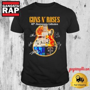 Guns N' Roses 40th Anniversary Collection Fan Memories Signature T Shirt