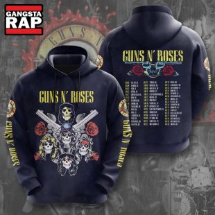 Guns N' Roses Tour Dates 2024 All Over Print Hoodie