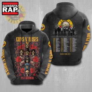 Guns N' Roses World Tour 2025 Schedule Hoodie Shirt