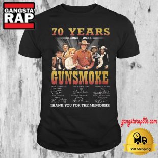 Gunsmoke 70th Anniversary 1954 2024 Thank You For The Memories Signatures T Shirt