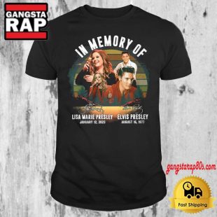 In Memory Of Lisa Marie Presley And Elvis Presley T Shirt